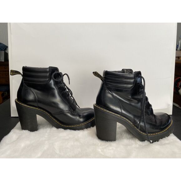 Doc Marten’s Black Smooth Leather High Healed Persephone Size 9 Pre-Owned EUC - Picture 5 of 9